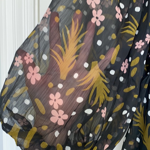 Black floral long sleeve dress - Picture 4 of 6